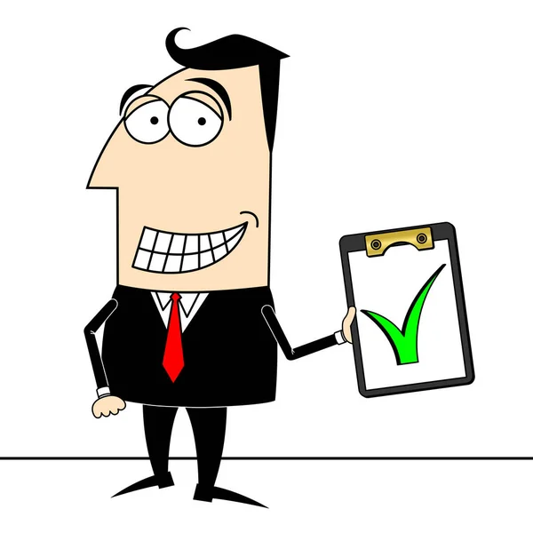 Businessman, check-up clip-art