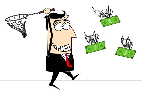 Businessman Money Clip Art — Stock Photo, Image
