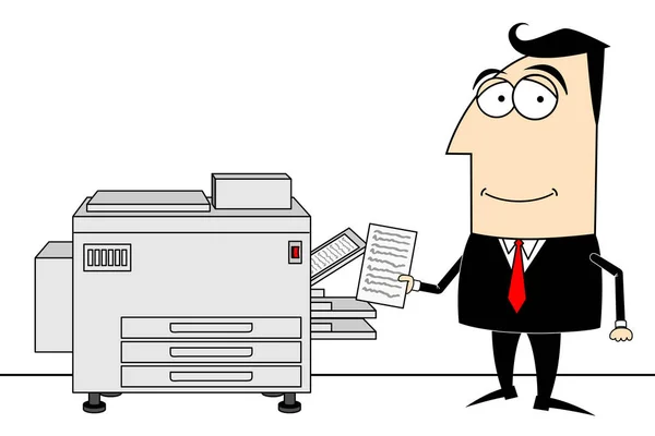 Homme Affaires Copier Clip Art Maschine — Photo