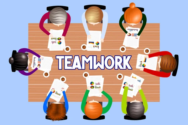 Konferenztisch Teamwork Konzept — Stockfoto