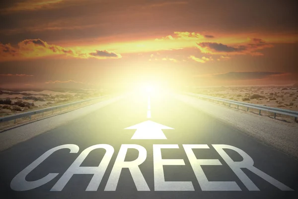 Road and word concept - career