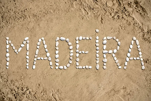 Мадейра Пляж Пісок Каміння — стокове фото