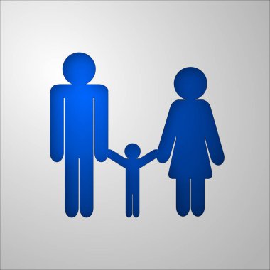 Aile ile çocuk kavramı - illüstrasyon