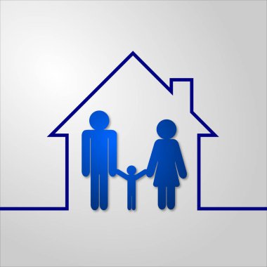 Ev / aile kavramı - illüstrasyon
