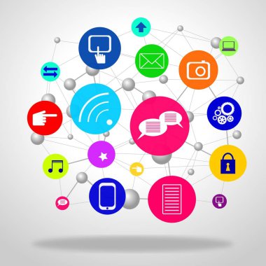 Sosyal ağ / Internet kavramı - illüstrasyon
