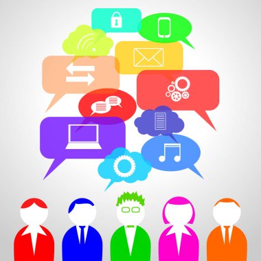 Sosyal ağ / Internet kavramı - illüstrasyon