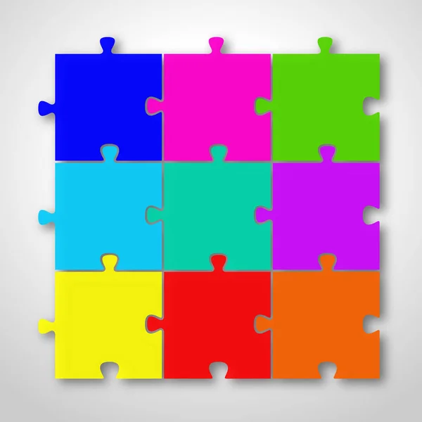 Jigsaw Puzzle Concept Illustrazione — Foto Stock