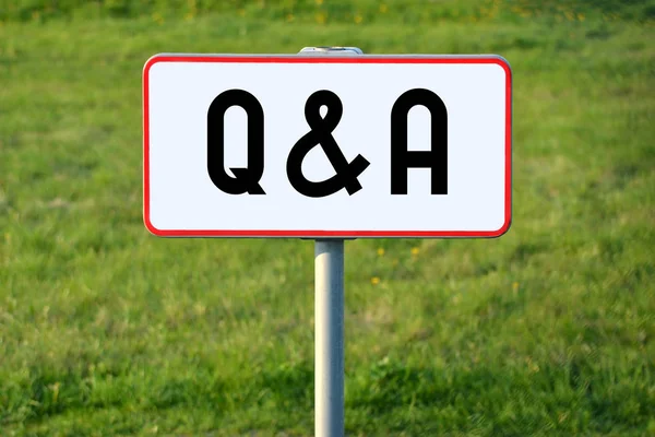 Questions and answers - white signpost, grass