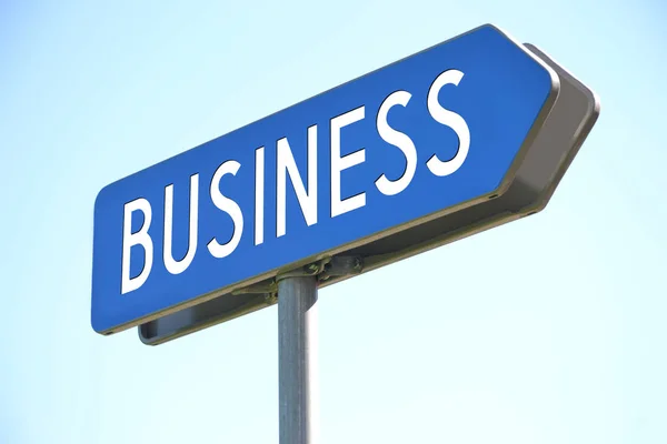 Business Blue Signpost Sky — Stock Photo, Image