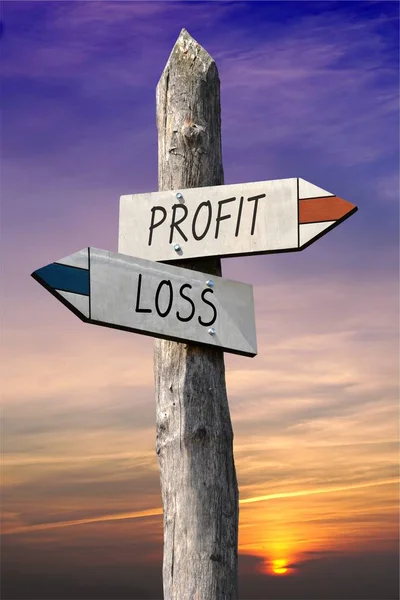 Profit Loss Signpost — Stock Photo, Image