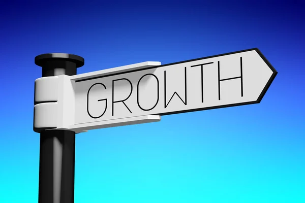 Illustration Rendering Signpost Arrow Growth — Stock Photo, Image