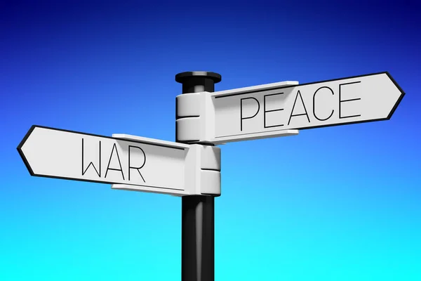 十字路口概念 战争与和平 — 图库照片