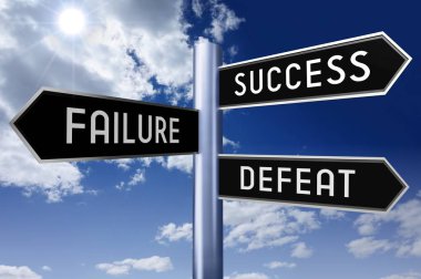 3D çizim / 3d render - tabela - üç ok ile mücadele kavramı