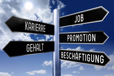 Tabela - iş kavramı Almanca