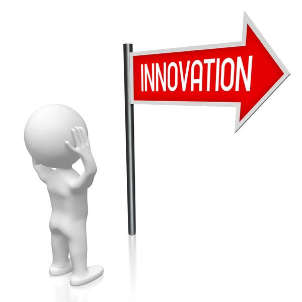 Illustration Rendering Innovation Signpost — Stock Photo, Image
