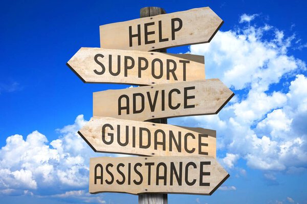 Signpost - signpost with five arrows support