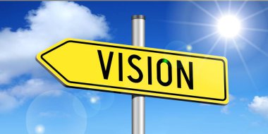 Vizyon - sarı yol işareti