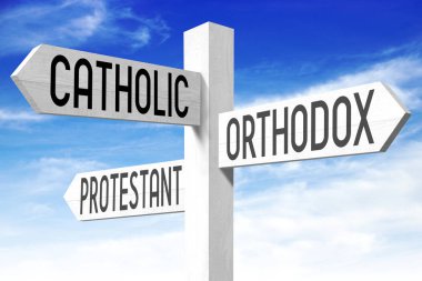 Din kavramı - ahşap tabela