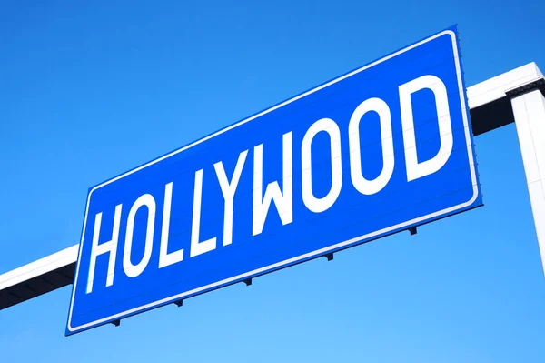 Ulice Hollywood Sign Obloha Pozadí — Stock fotografie