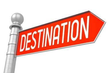 Hedef - kırmızı tabelasını, beyaz arka plan.