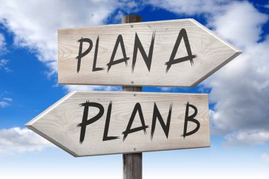 Plan A, B - ahşap tabelasını planı