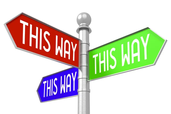 Way Concept Colorful Signpost — Stock Photo, Image