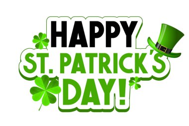 Happy St Patrick's Day - kartı, illüstrasyon