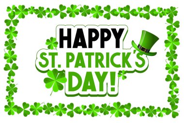 Happy St Patrick's Day - kartı, illüstrasyon