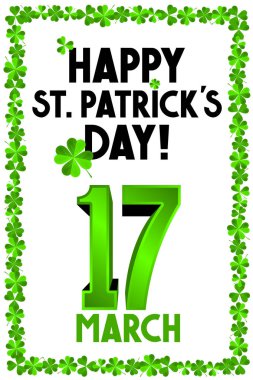 Happy St Patrick's Day - kartı, illüstrasyon