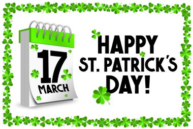 Happy St Patrick's Day - kartı, illüstrasyon