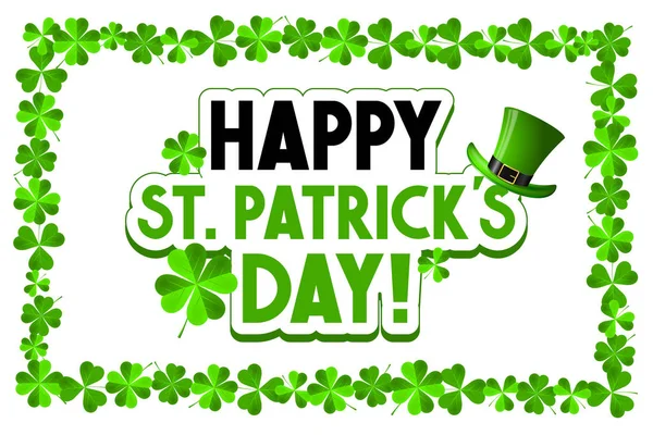 Happy Patrick Day Kaart Afbeelding — Stockfoto