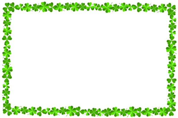 Patrick Day Frame Made Out Clover — Stock Photo, Image