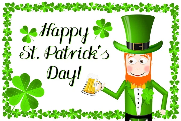 Happy Patrick Day Karte Illustration — Stockfoto