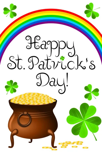 Happy Patrick Day Karte Illustration — Stockfoto