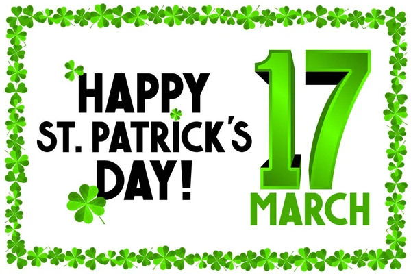 Happy Patrick Day Kaart Afbeelding — Stockfoto