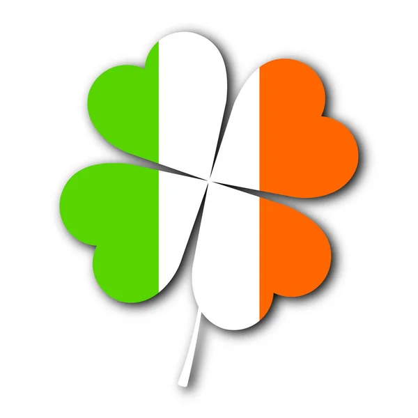 Иллюстрация Дню Святого Патрика Клевер Трилистник Ирландский Флаг — стоковое фото
