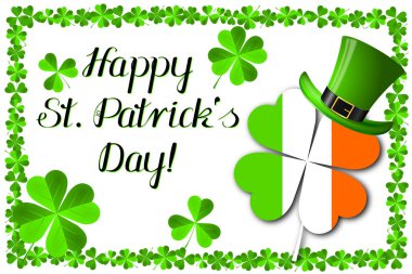 Happy St Patrick's Day - kartı, illüstrasyon