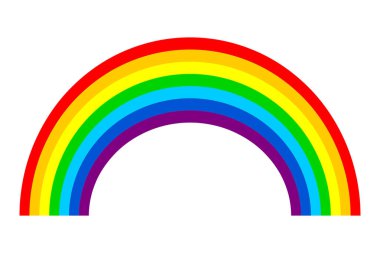 Gökkuşağı illüstrasyon, beyaz arka plan.