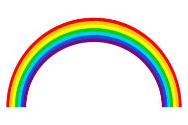 Gökkuşağı illüstrasyon, beyaz arka plan.