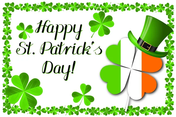 Happy Patrick Day Kaart Afbeelding — Stockfoto