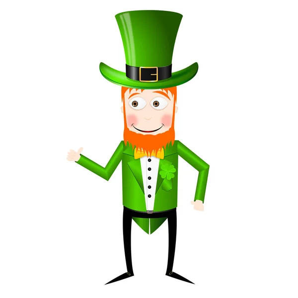 Patrick Day Illustration Leprechaun — стоковое фото