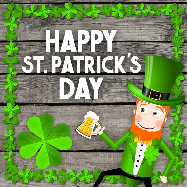 Happy Patrick Day Karte Illustration — Stockfoto