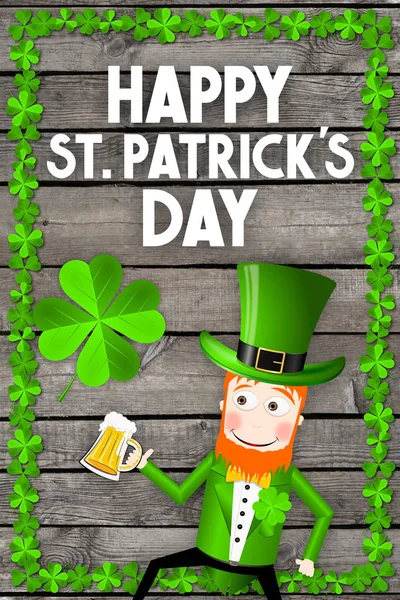 Happy Patrick Day Kaart Afbeelding — Stockfoto