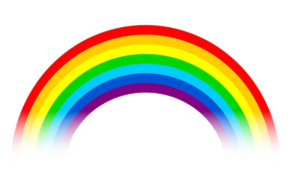 Rainbow Illustration Vit Bakgrund — Stockfoto