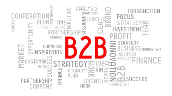 B2B (business to business) - typographic concept