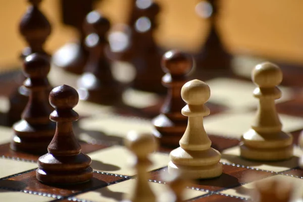Šachy Skvělé Pro Témata Jako Strategie Volný Čas Hry — Stock fotografie