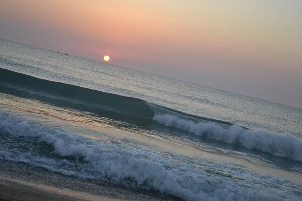 Tramonto Alba Una Spiaggia — Foto Stock