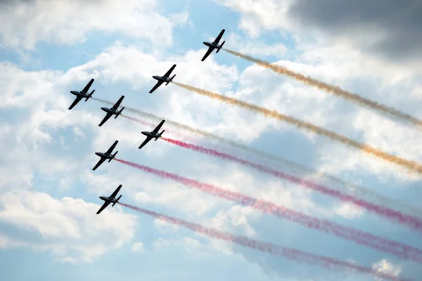 Aviones Volando Aire Acrobacias Planas —  Fotos de Stock