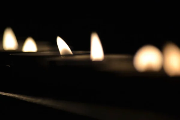 Brûler Des Bougies Idéal Pour Des Sujets Comme Les Funérailles — Photo