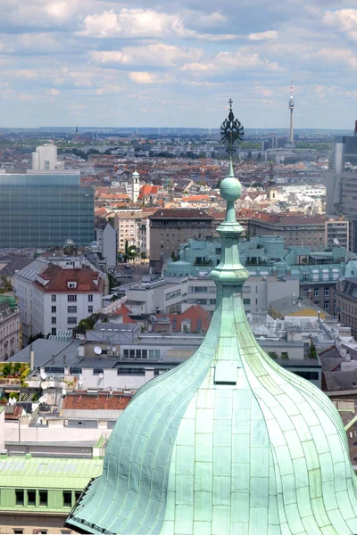 Áustria Viena Paisagem Urbana Telhado Catedral — Fotografia de Stock